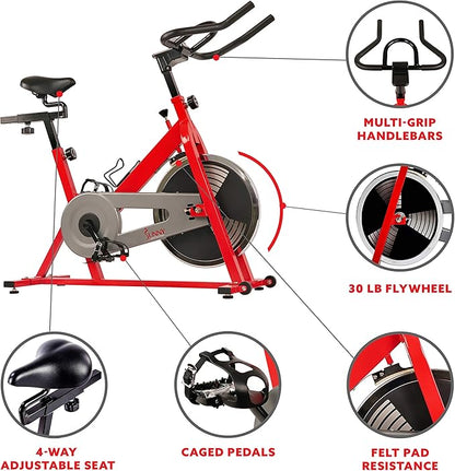 Sunny Health & Fitness Stationary Indoor Cycling Bike