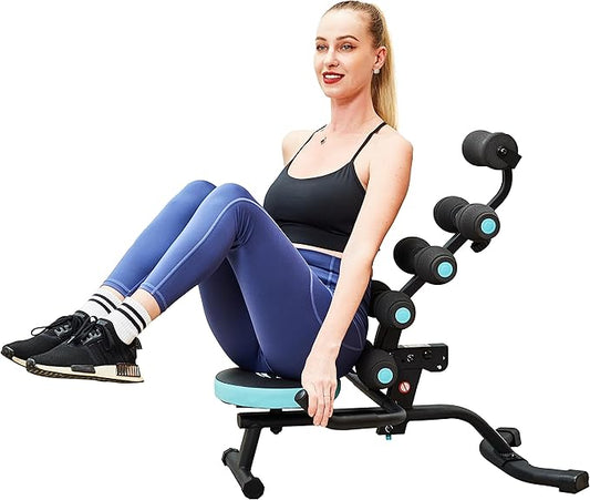 Leikefitness Back Relax Chair with Foam Roller Relieve Back Pain Back Stretcher Mini Inversion 360° Rotating Seat