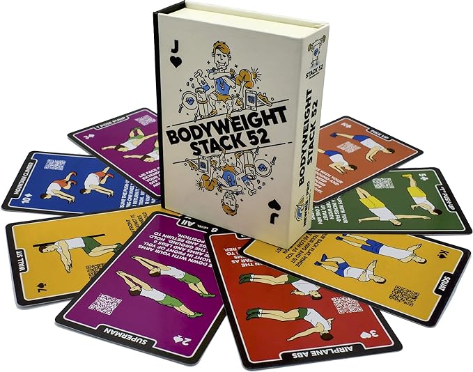 Bodyweight Exercise Cards: Workout Playing Card Game. Designed by a Military Fitness Expert. Video Instructions Included. No Equipment Needed. Burn Fat Build Muscle.