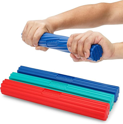 FlintRehab Twist Hand Exerciser Flexible Bars (3 Pack) - Flex Therapy Bar Strengthener - Relieve Tennis & Golfers Elbow Tendonitis Pain - Arm Exercise Wrist & Hand Strength Forearm Grip - 3 Variable Resistance Bars for Injury Recovery