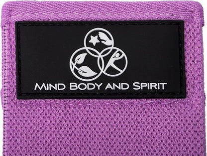 MIND BODY AND SPIRIT Fabric Resistance Bands Set of 3 - Durable Bands for Home Gym Workout, Body Fitness, Physical Therapy, Yoga, Pilates, Strength Training and Toning