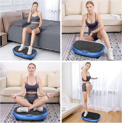 AXV Vibration Plate Exercise Machine Whole Body Workout Power Vibrate Fitness Platform Vibrating Machine Exercise Board for Weight Loss Shaping Toning Wellness Home Gyms Workout