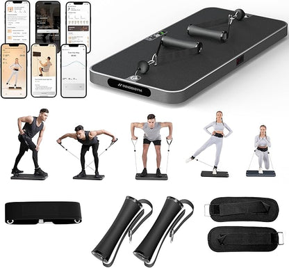 P1 Lite Ultra-Thin Smart Home Gym, 133 lbs Adjustable Digital Dumbbells, Total Body Strength Training, 4 Modes Cable Weight Machine , Smart Fitness Trainer Equipment with Free APP