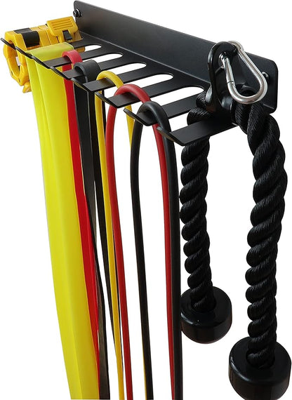 Multi-Purpose Storage Rack Resistance Bands Rack Gym Storage Rack Fitness Bands Rack Heavy Duty Rack for Resistance Bands, Straps, Jump Ropes, Foam Rollers, Chains, Weight Belts, Tools