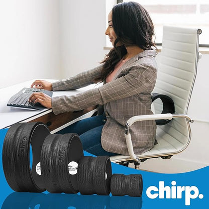 Chirp Wheel Foam Roller - Targeted Back Foam Roller for Back Pain Relief, Deep Tissue Muscle Massage, Trigger Point Round Foam Roller - High Density Foam Roller for Physical Therapy & Exercise