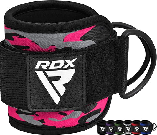 RDX Ankle Straps for Cable Machines Resistance Bands Attachment 7mm Neoprene 10”x4”, Gym