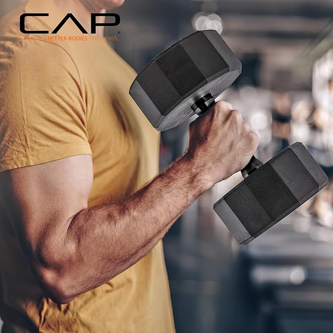 CAP Barbell Dumbbell Set with Rack | Multiple Options in 150lbs and 210lbs