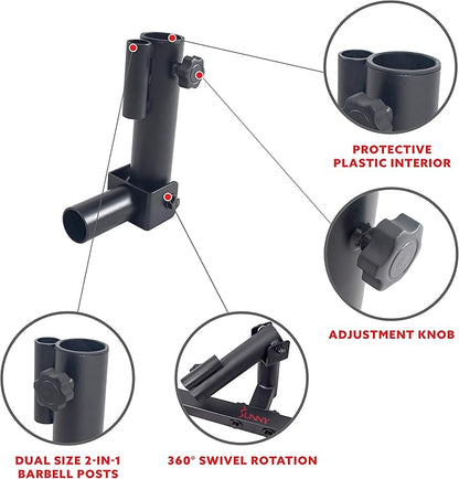 Sunny Health & Fitness Landmine Attachment for Power Racks and Cages - SF-XFA004