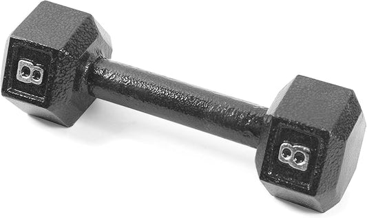 CAP Barbell Black Cast Iron Hex Dumbbell | 5-120 LBs | Single or Pair