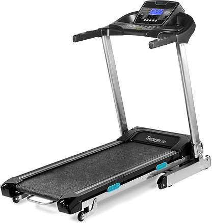 SereneLife Smart Electric Folding Treadmill – Easy Assembly Fitness Motorized Running Jogging Exercise Machine with Manual Incline Adjustment, 12 Preset Programs