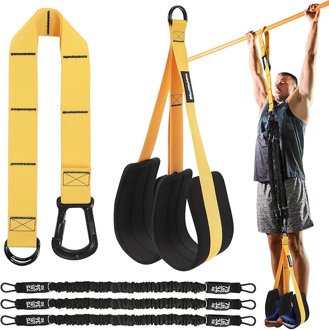 Pull Up Assistance Bands for Strength Training Pull Up Bar Adjustable and Replaceable Pull Up Assist Band with Fabric Feet Mats Pull-up Workout Bands