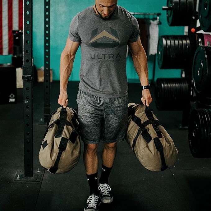 Ultra Fitness Workout Exercise Sandbags - Heavy Duty Sand-Bag, Functional Strength Training, Dynamic Load Exercises, WODs, General Fitness and Military Conditioning