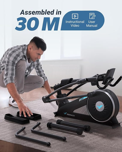 MERACH Elliptical Machine, Elliptical Exercise Machine for Home with Hyper-Quiet Magnetic Drive System, 16 Levels Adjustable Resistance, MERACH App, 350 LBS Weight Capacity