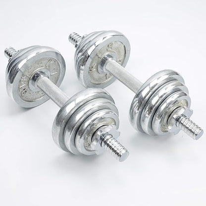 Threaded Dumbbell 12.6/14.2/15.7/18.1/19.7inch(30/35/40/46/50cm) Handles/Adjustable Dumbbell Bar Handles - Fit 1 inch Standard Weight Plate - Weightlifting Accessories - Sold in Pair