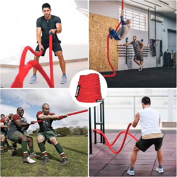 Battle Rope Battle Ropes for Exercise Workout Rope Exercise Rope Battle Ropes for Home Gym Heavy Ropes for Exercise Training Ropes for Working Out Weighted Workout Rope Exercise Workout Equipment