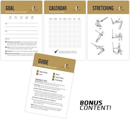 NewMe Fitness Suspension Workout Cards, Instructional Fitness Deck for Women & Men, Beginner Fitness Guide to Training Exercises at Home or Gym (Suspension, Vol 2)