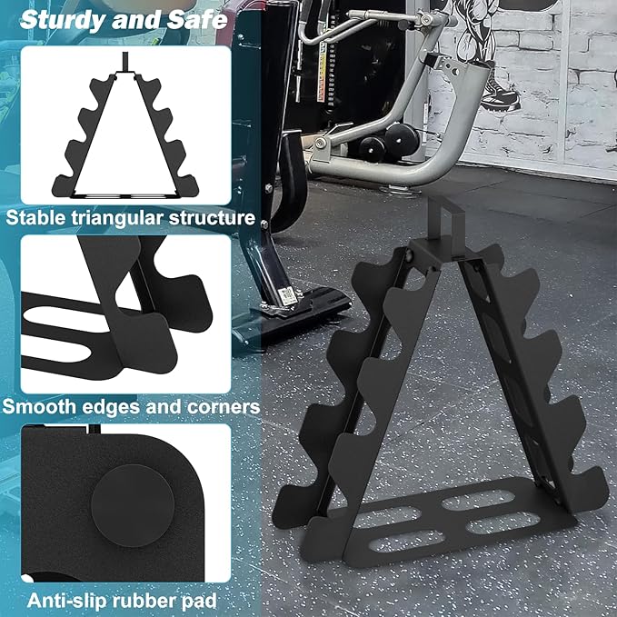 Dumbbell Rack, A-Frame Metal Dumbbell Holder with Handle, Multilevel Weight Storage Organizer for Dumbbells, Tree Shape Compact Weight Rack/Holder, Perfect for Child/Women Home Gym