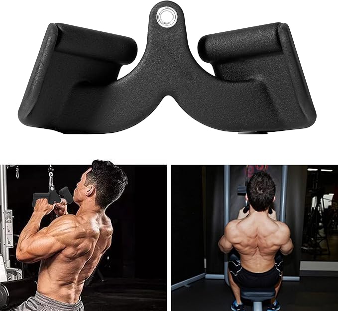 Rowing T-bar V-bar Cable Machine Attachments for HomeGym, Cable Machine LAT Pull Down Machine Home Gym Fitness Bar Attachments Bicep Curl Triceps Blaster Bar Handle Grips