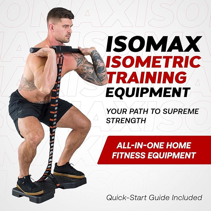 Isomax Isometric Training Equipment, Barbell with Digital Force Generation Meter, Isometric Handgrip for At Home Workouts, Isometric Exercise Equipment and All In One Workout Machine