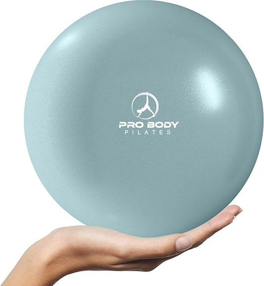 ProBody Pilates Ball Small Yoga Ball, 9 Inch Exercise Ball with Exercise Guide, Fresh Colors Mini Soft Therapy Ball Stability Ball, Excercise Workout Ball, Core Ball for Barre and Balance