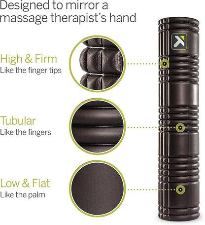 TriggerPoint GRID Patented Multi-Density Foam Massage Roller (Back, Body, Legs) for Exercise, Deep Tissue and Muscle Recovery - Relieves Muscle Pain & Tightness, Improves Mobility & Circulation (26")