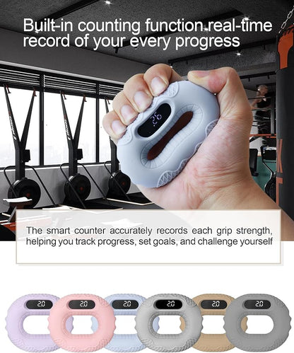 Smart Hand Grip Strength Trainer for Adults & Kids, Stress Ball Bluetooth Connection for Phone, Perfect for Fitness, Wrist Rehab Therapy & Hand Strengthening Counter