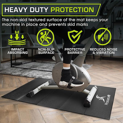 ProsourceFit Exercise Equipment & Treadmill Mat High Density PVC Floor Protector, 3 x 6.5-feet