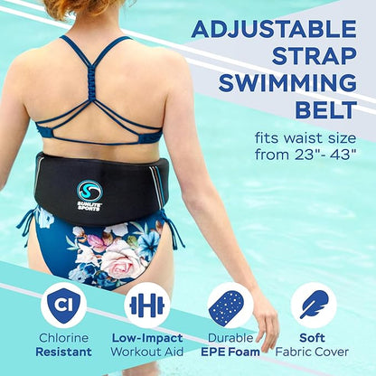 Sunlite Sports Water Workout Combo Set, High Density Water Weight, Swim Belt, Soft Padded, Water Aerobics, Aqua Therapy, Pool Fitness, Water Exercise