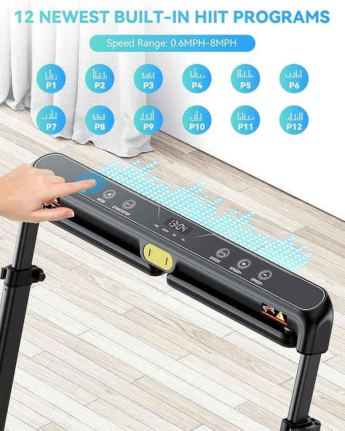 Under Desk Treadmill with Incline, 3.5HP Walking Pad with Handle Bar Removable Desk Workstation, 300 Lbs Foldable Treadmills for Home Small Office, LED Display, Wristband Remote Control