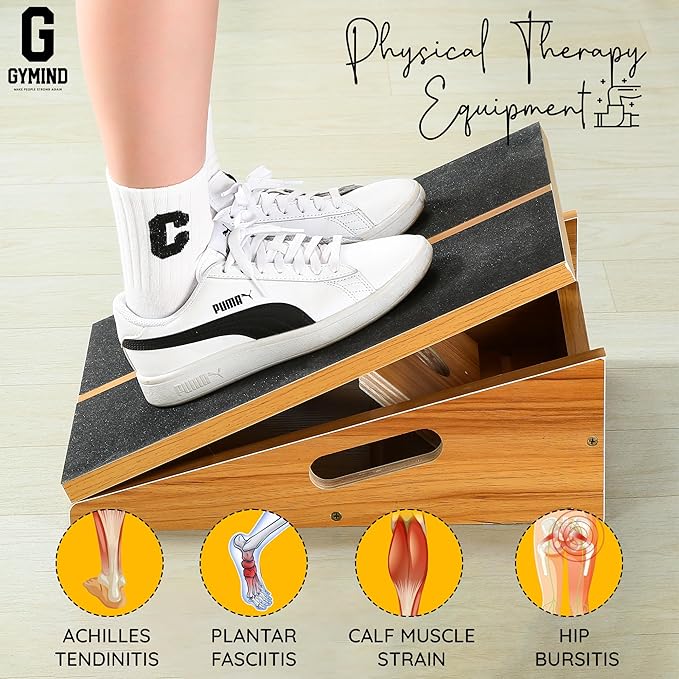 Professional Slant Board for Squats | Adjustable Incline Board and Stretch Squat Wedge Board - Calf Stretcher & Stretching Board - Slant Boards for Calf,Ankle and Foot Stretching