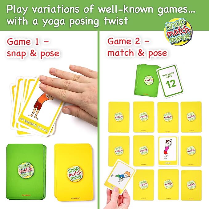 Yoga Cards for Kids - Fun Yoga Pretzels for a Yoga Kid, Yoga Exercises Cards & Kids Yoga Cards, Play Yoga Games for Children & Memory Yoga Game, Yoga Games for Kids, Yoga Preschool - Kids Meditation.