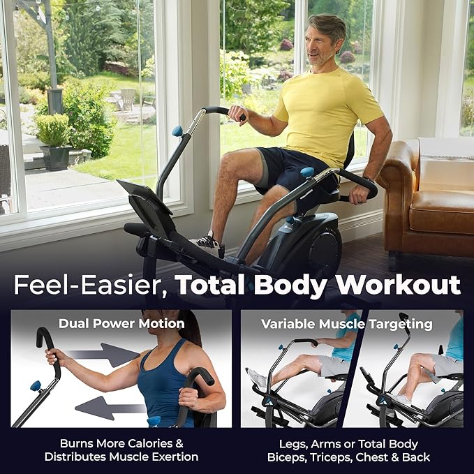 FreeStep LT3 Recumbent Cross Trainer Stepper-Zero-Impact Exercise w/Patented Physical Therapy Stride Technology, Whisper-Quiet, Free App w/Trainer-Led Workouts