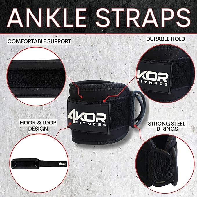 Ankle Straps for Cable Machines 2 Metal