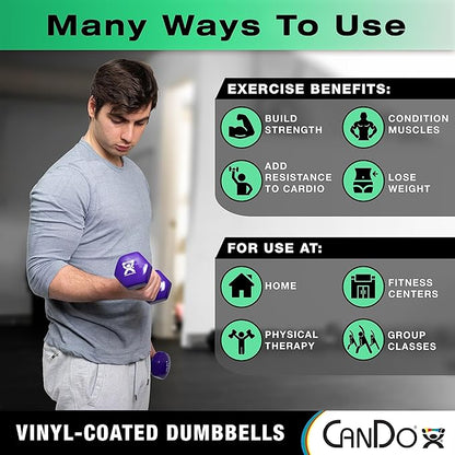 CanDo Vinyl Coated Dumbbells