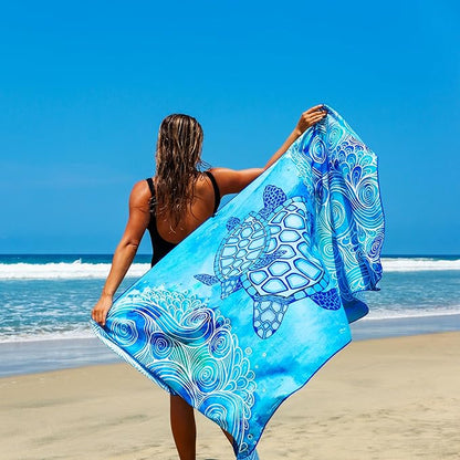 Elite Trend Microfiber Beach Towel - Extra Large 78x35 Inch Sand Free Quick Dry Towel for Travel, Swimming, Yoga, Camping – Lightweight Fast Drying Microfiber Towel