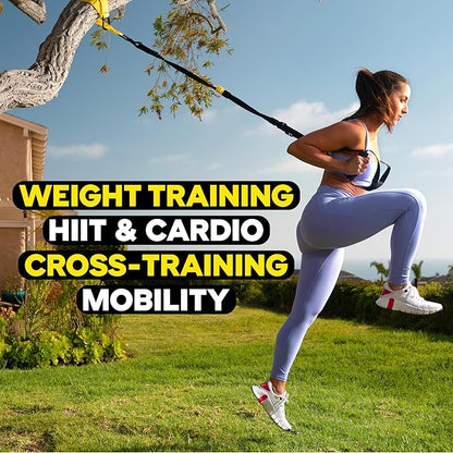 TRX PRO3 Suspension Trainer System, Durable Design for Cross-Training, Weight Training, HIIT Training & Cardio, Includes 3 Anchor Solutions for Indoor & Outdoor Home Gyms