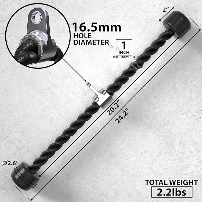 Synergee Tricep Rope Universal Cable Machine Attachment. Available