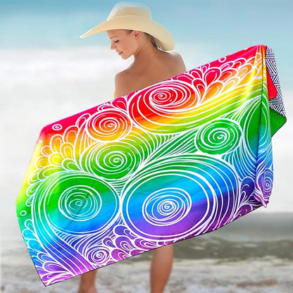 Elite Trend Microfiber Beach Towel - Extra Large 78x35 Inch Sand Free Quick Dry Towel for Travel, Swimming, Pool, Yoga, Hiking, Camping – Lightweight Fast Drying Microfiber Towel Compact for Adults