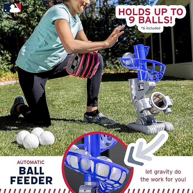 Franklin Sports MLB Kids Electronic Baseball Pitching Machine (6) Plastic 3+