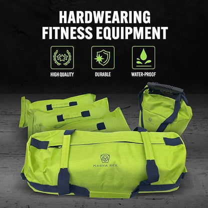 Sandbags for Working Out - Adjustable Sand Bags for Weight Training, Heavy Duty Equipment - 1 Outer Workout Sandbag, 3 Inner Sandbags, and 1 Soft Kettlebell