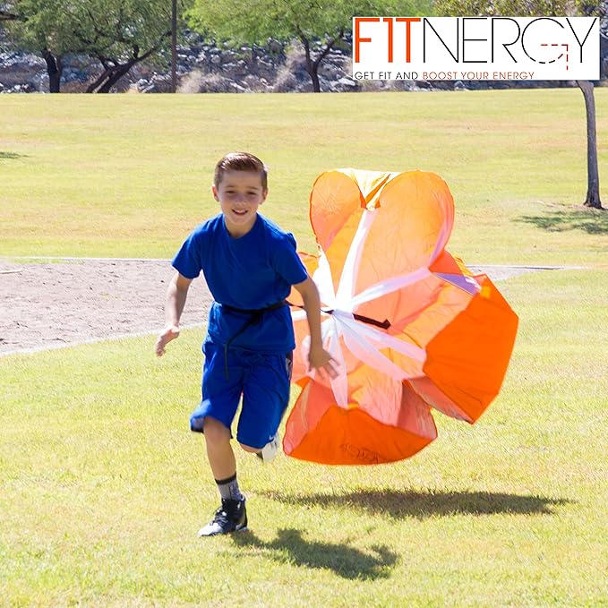 Running Resistance Parachute Durable 56" Orange Speed Sprint