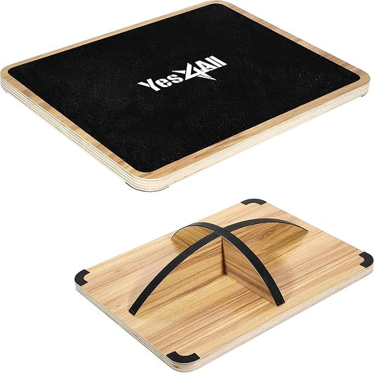 Yes4All Professional Rocker Balance Board for Physical Therapy | 17.5” Wooden Rocker Board for Balance & Rehabilitation Exercises