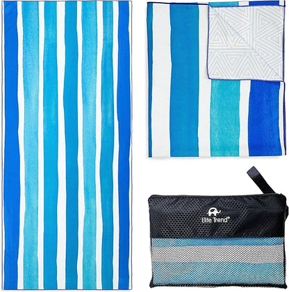 Elite Trend Microfiber Beach Towel - Extra Large 78x35 Inch Sand Free Quick Dry Towel for Travel, Swimming, Pool, Yoga, Hiking, Camping – Lightweight Fast Drying Microfiber Towel Compact for Adults