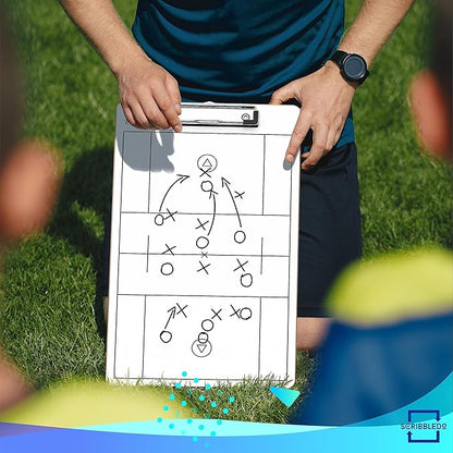 Scribbledo Lacrosse Dry Erase Board for Coaches 15x9 Inch Lacrosse Whiteboard Coaching Supplies Equipment Lacrosse Accessories Making it The Perfect Coach Gifts