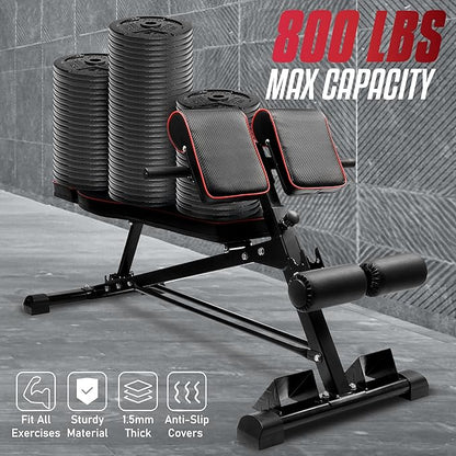 Yes4All Multi-Functional Workout Bench, Weight Bench, Roman Chair, Sit Up Bench & Back Extension for Core Training