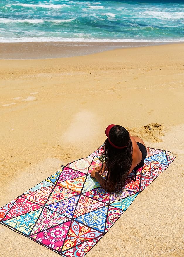 Elite Trend Microfiber Beach Towel - Extra Large 78x35 Inch Sand Free Quick Dry Towel for Travel, Swimming, Pool, Yoga, Hiking, Camping – Lightweight Fast Drying Microfiber Towel Compact for Adults