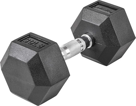 Lifeline Fitness Hex Dumbbells, Rubber Wrapped Hex Dumbbells, Premium Quality, Ergonomic Knurled Handle, Dumb Bells for Exercise, Home Gym Exercise Weights