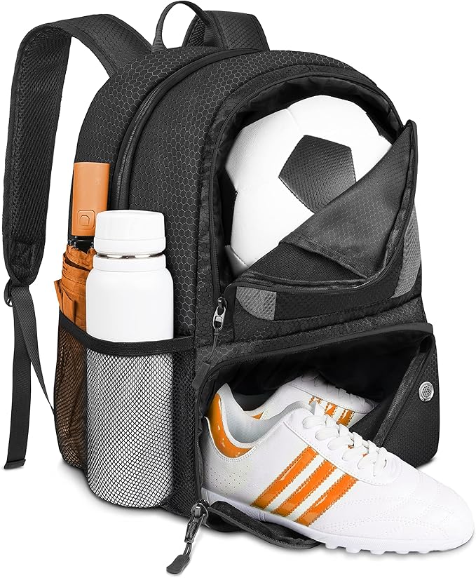 YOREPEK Soccer Backpack,Soccer Bag with Ball Holder, Water resistant Sport Equipment Bags Fit Basketball Volleyball Football