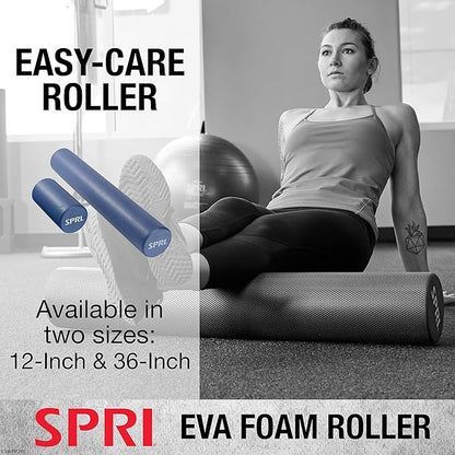 SPRI Foam Roller High Density Closed Cell EVA Foam (Available in 12 & 36-Inch Lengths)