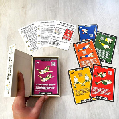 Bodyweight Exercise Cards: Workout Playing Card Game. Designed by a Military Fitness Expert. Video Instructions Included. No Equipment Needed. Burn Fat Build Muscle.